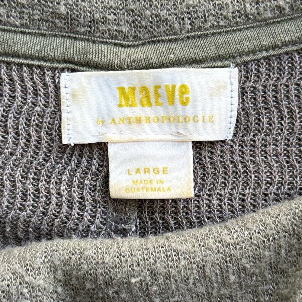 Anthropologie Maeve Cowl neck tunic sweater olive green large